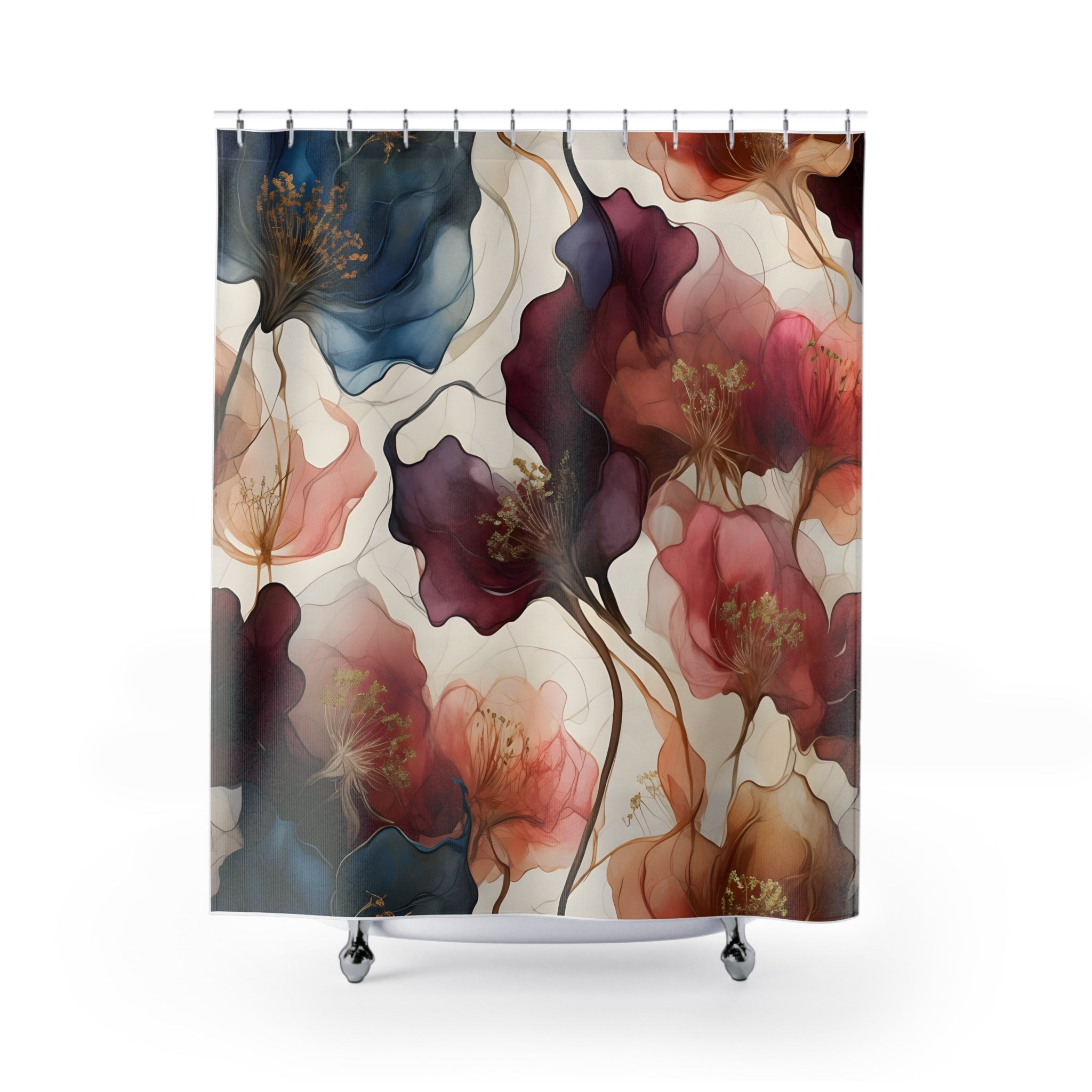 Shower Curtain, Duschvorhang Blumen