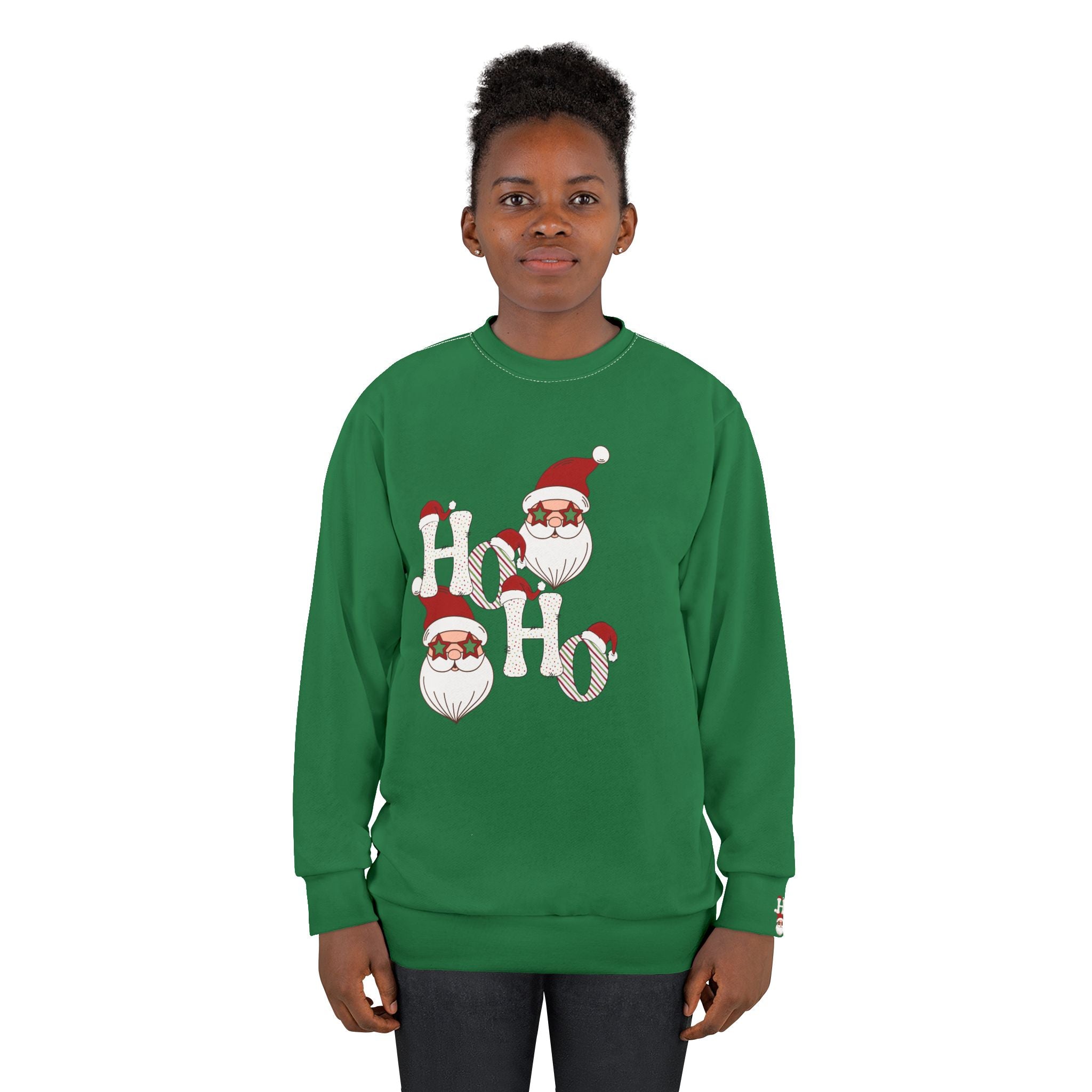 Christmas Santa Unisex Sweatshirt with HoHoHo Design, Weihnachtspullover