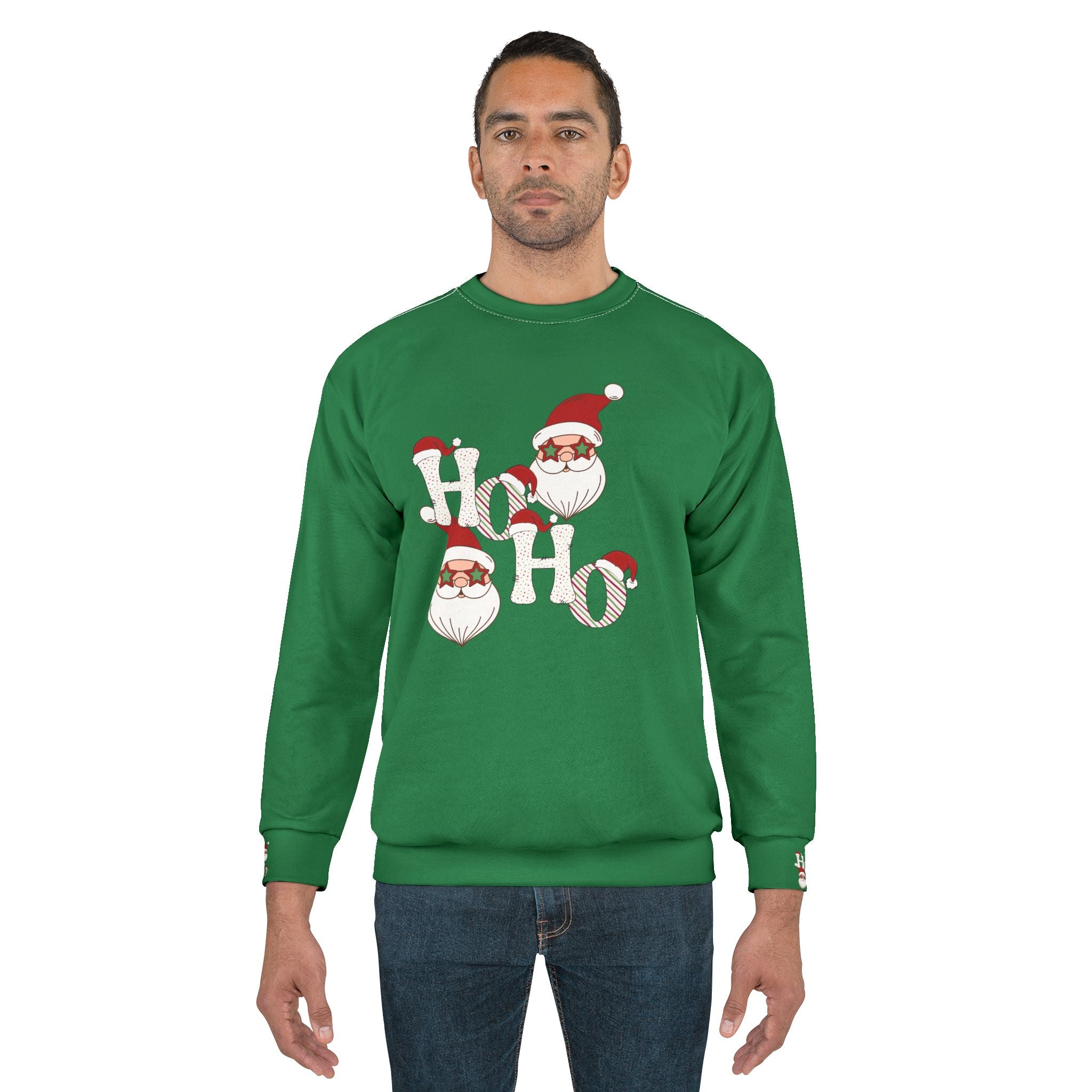 Christmas Santa Unisex Sweatshirt with HoHoHo Design, Weihnachtspullover