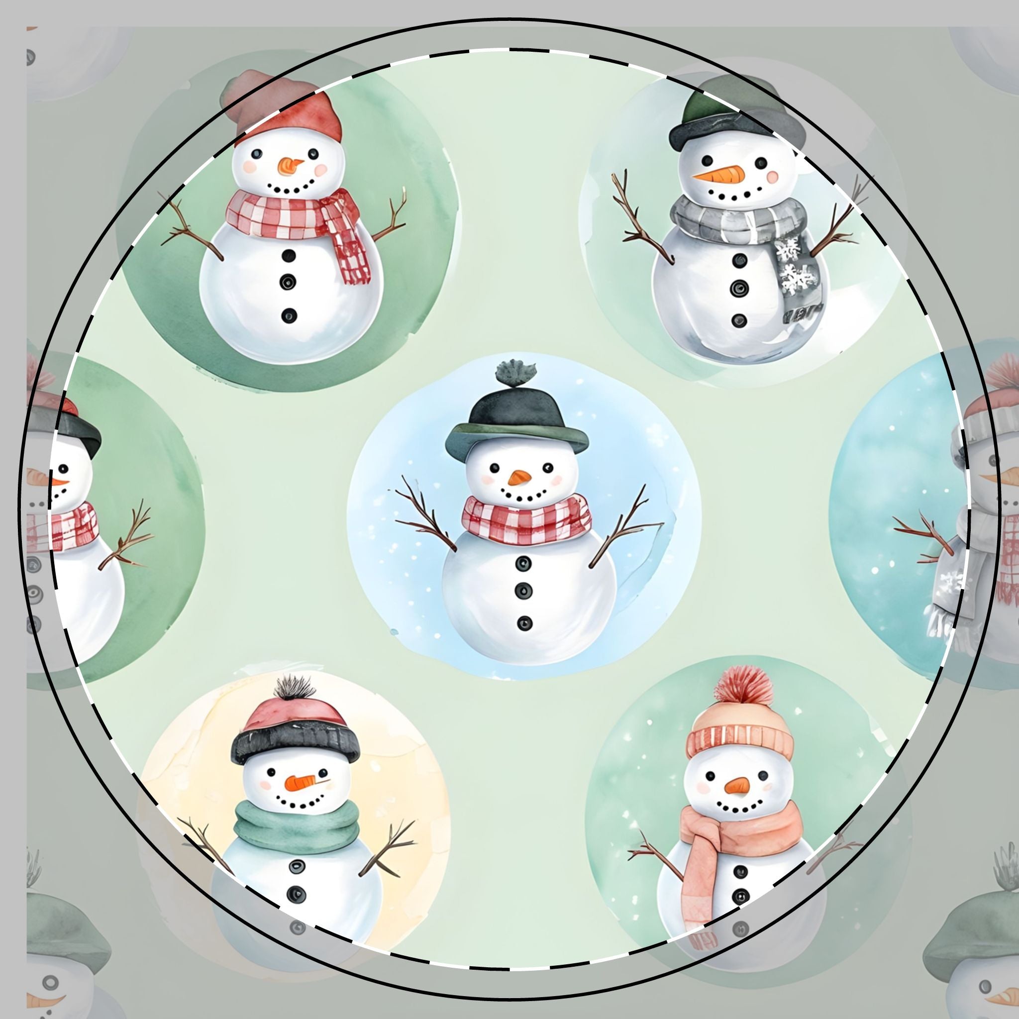 Snowmen Ceramic Coaster