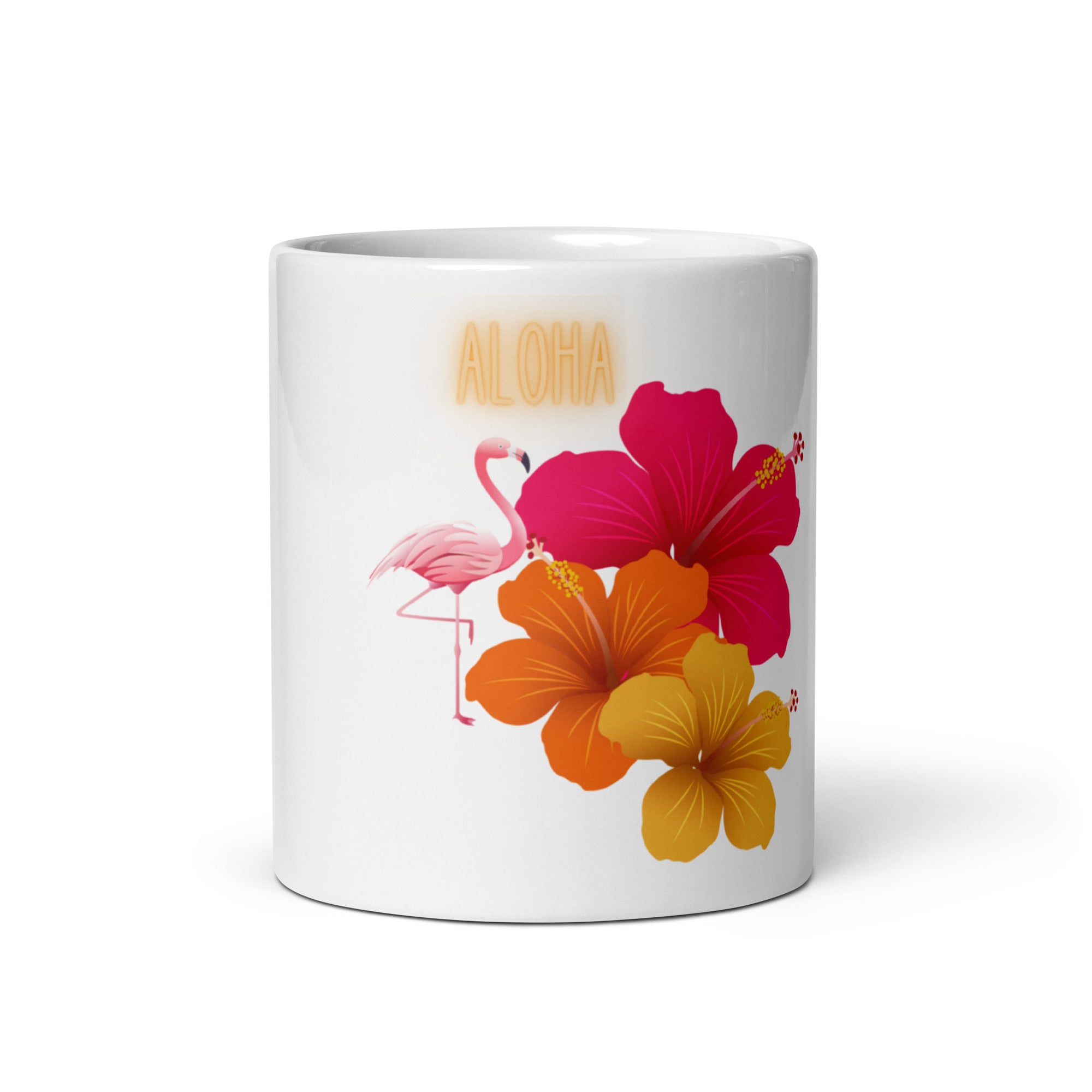 White glossy mug