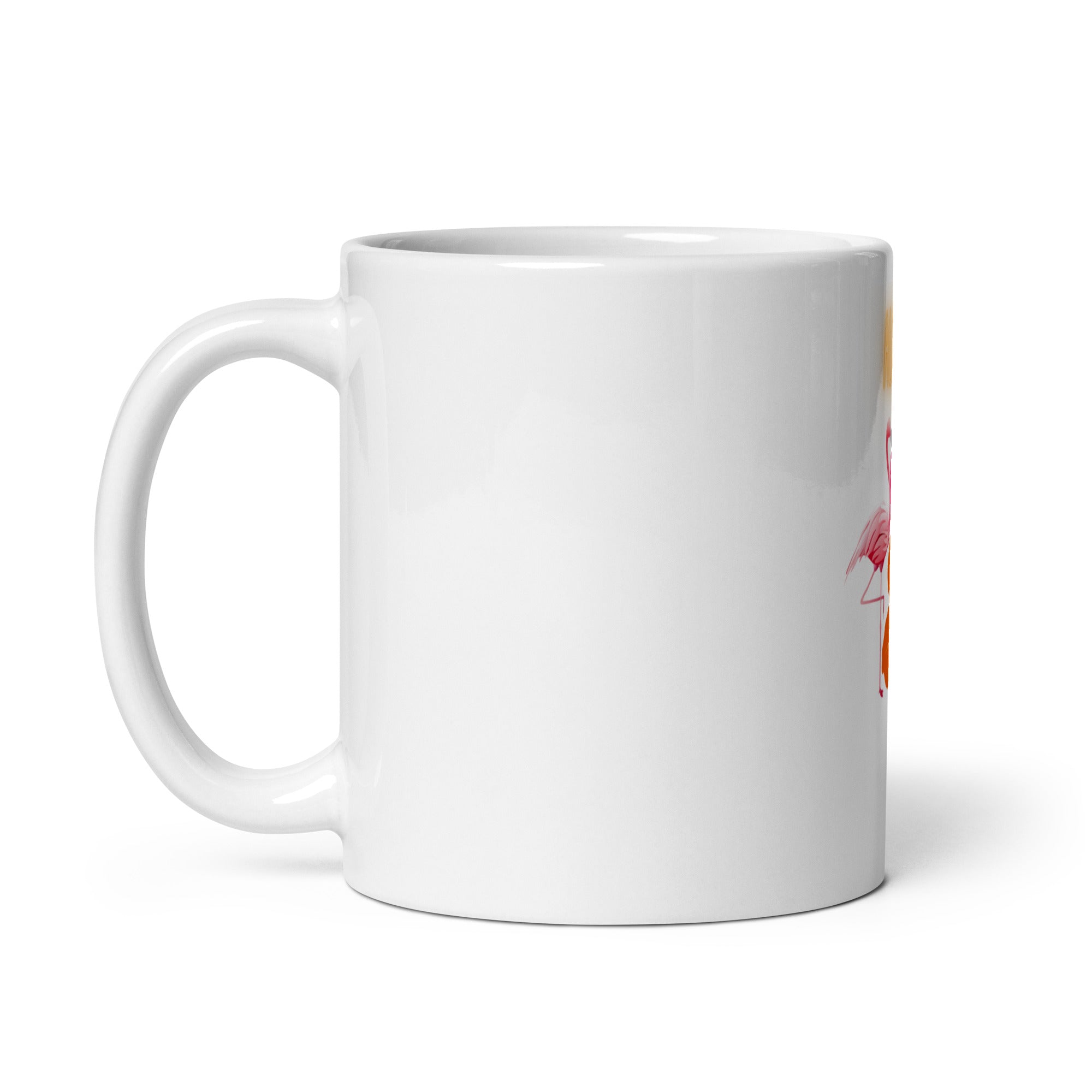 White glossy mug