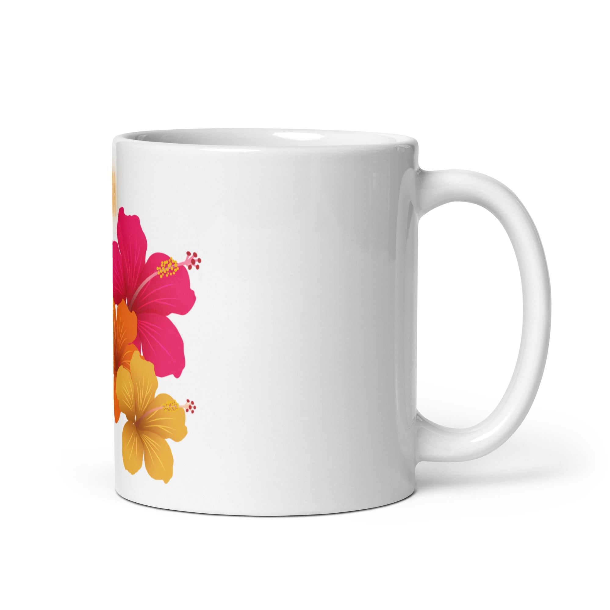 White glossy mug